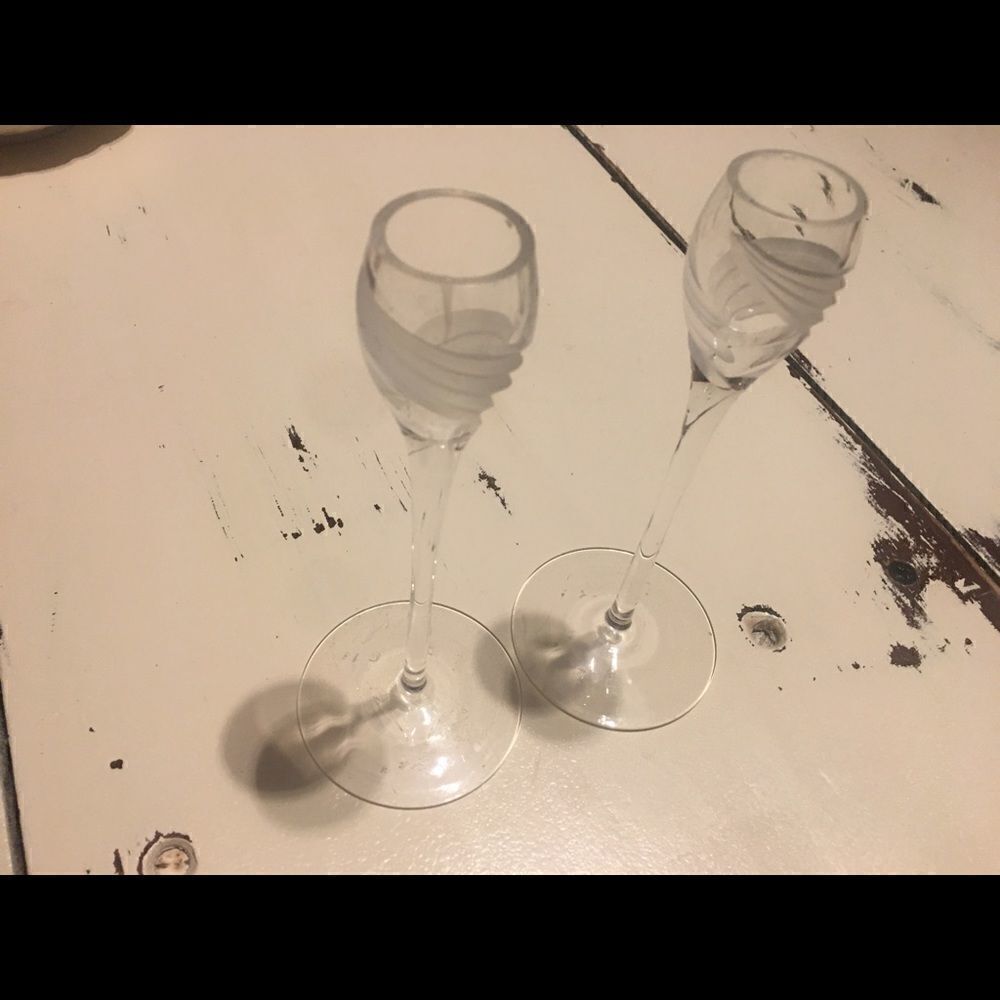 Candle holders long stem candlestick glass